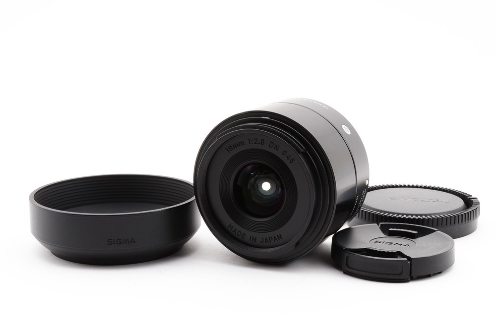 SIGMA Art 19mm F/2.8 DN Lens Black For Sony E-mount w/hood [Exc+++] Japan #A592