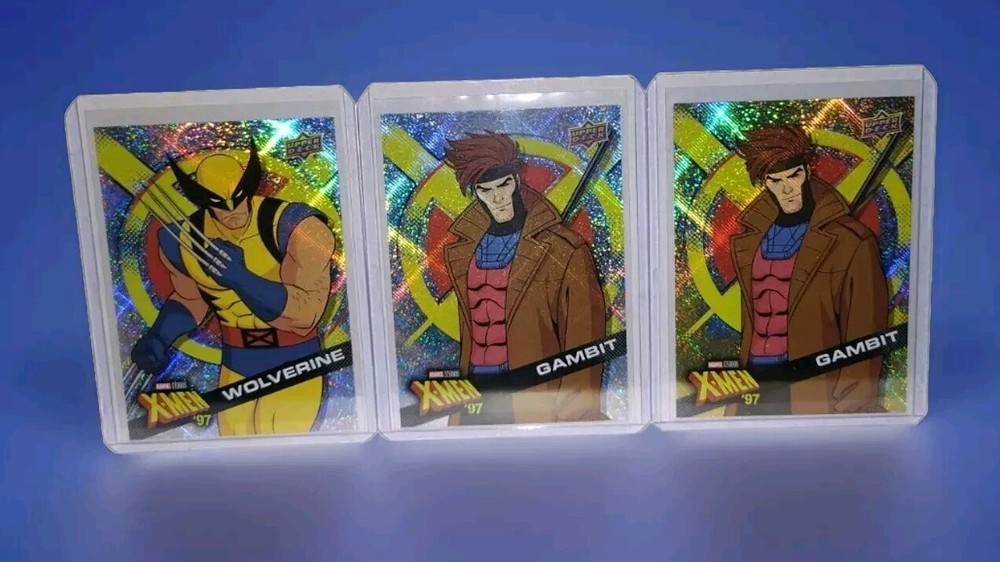 SDCC 2024 EXCLUSIVE X-Men ’97 Upper Deck 1 Gold 2 Silver Foil Wolverine Gambit