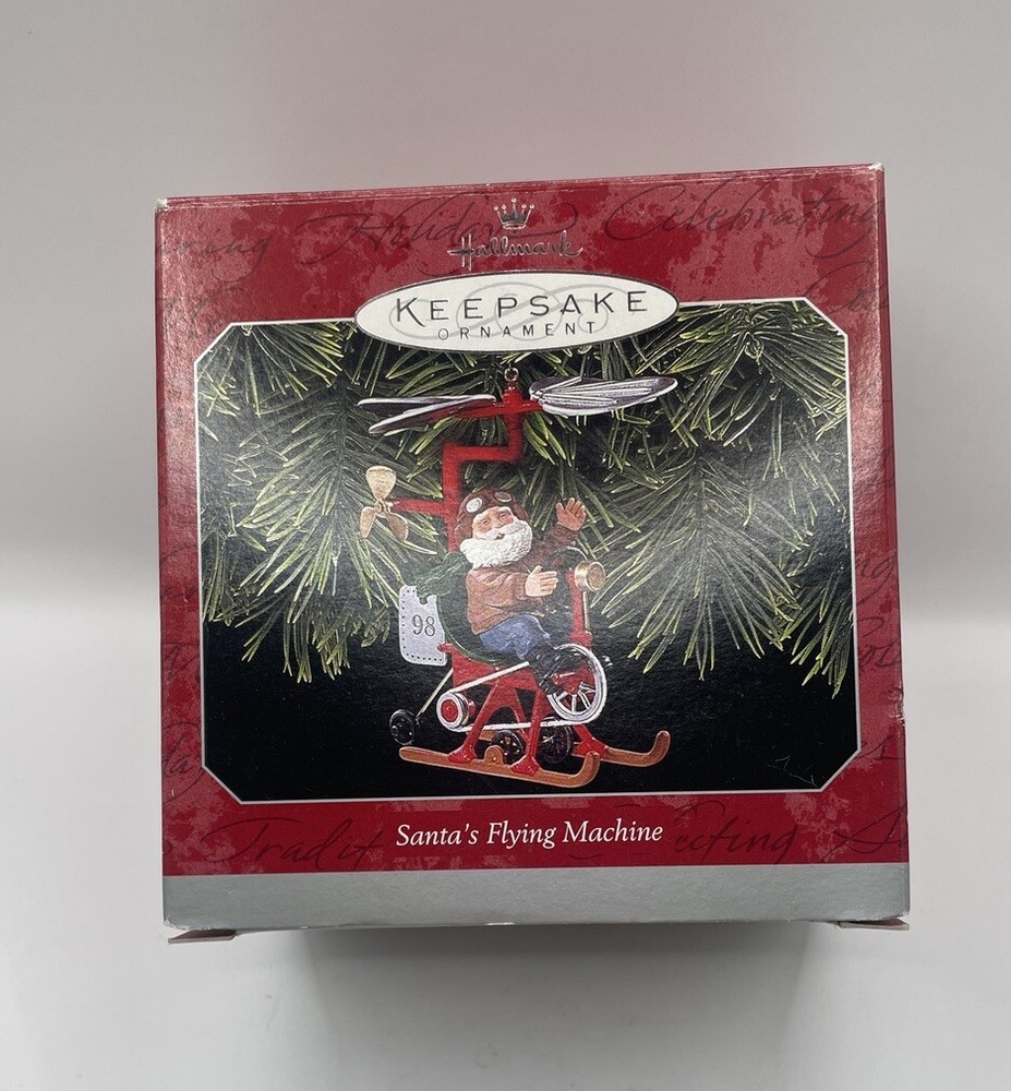 Santa’s Flying Machine 1998 Hallmark Keepsake Christmas Ornament