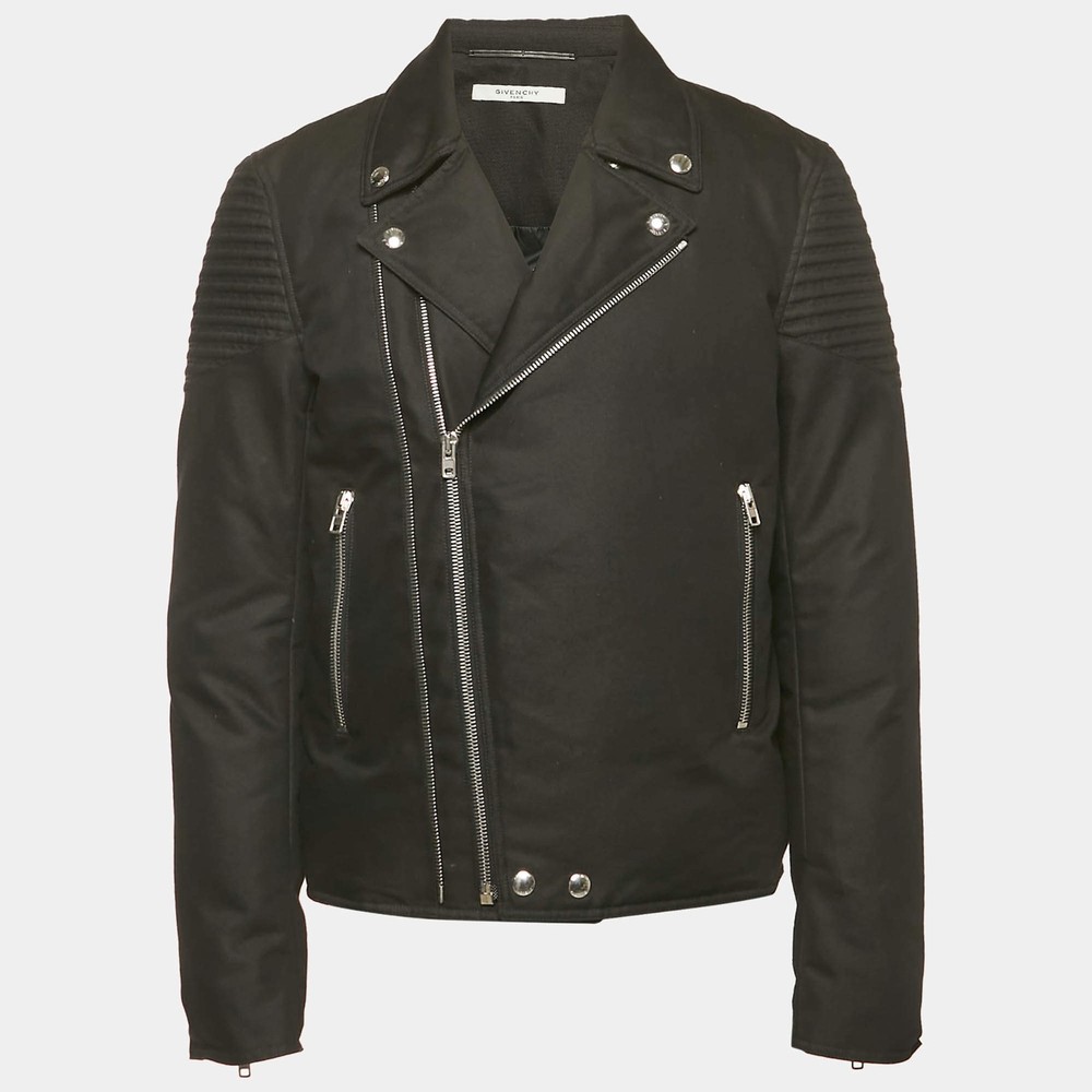 Givenchy Black Cotton Puffer Rider Jacket XL