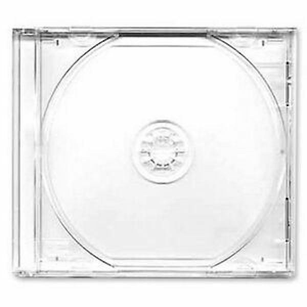 10.4mm Single Clear CD DVD Jewel Cases with Clear Tray Standard Size Hold 1 Disc
