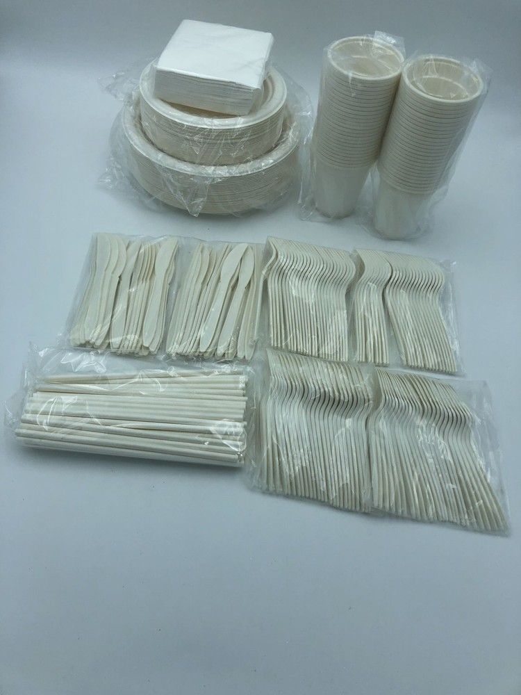 Aschef 400 Series Eco Biodegradable Dinnerware Set Disposable Compostable Tableware