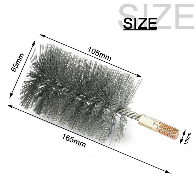 Cylinder Steel Wire Tube Pipe Cleaning Brush Rotary Polishing Rotary Tool18-75mm