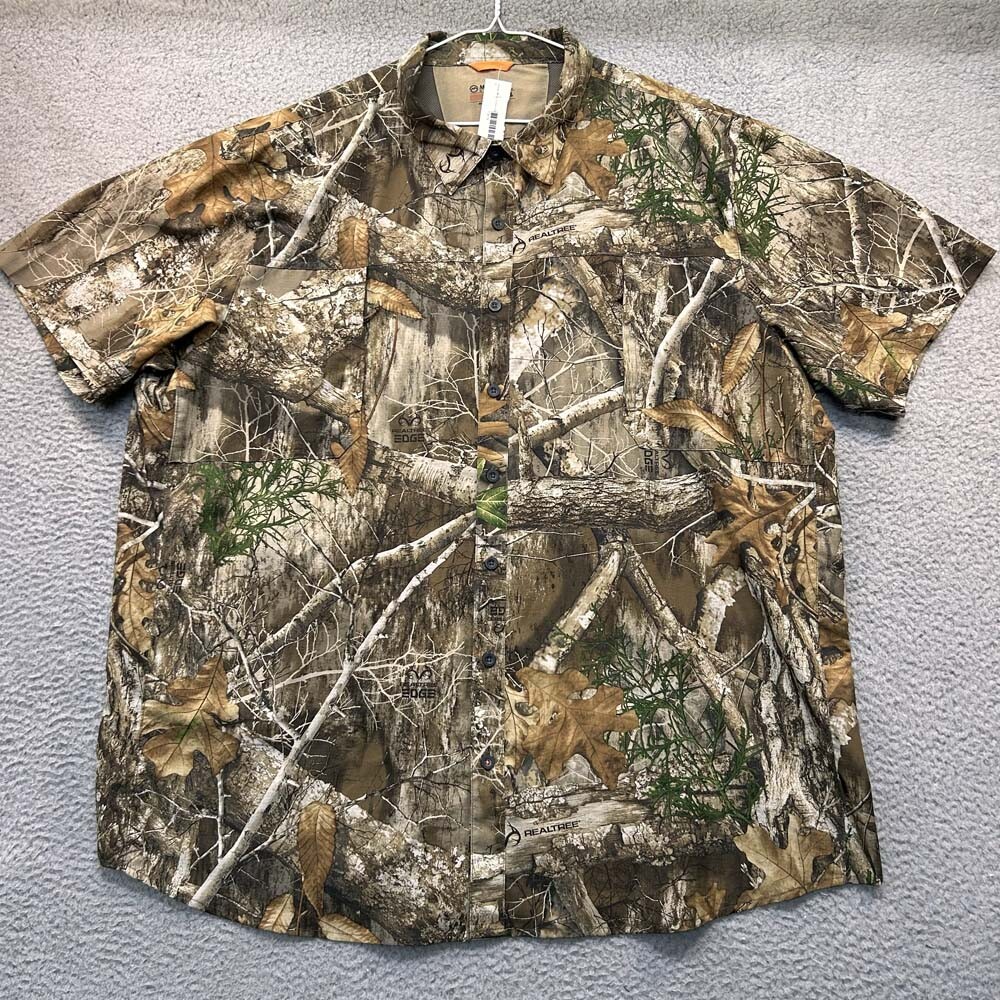 Magellan Hunting Camo Button Up Shirt Mens  Size 3XL Fishing Shirt Hunt Gear