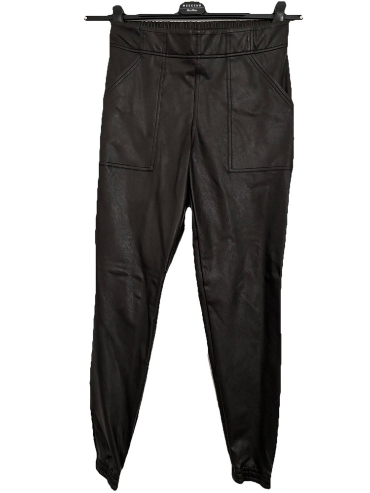 Spanx Faux Leather Jogger Pants in Black Size Medium
