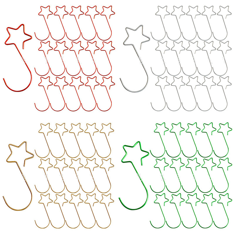 Star Flower Metal Hooks 2-Pack for Christmas Garland Decorations-image