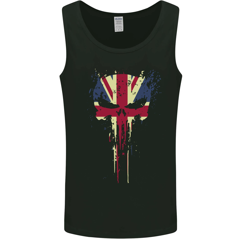 Union Jack Skull Gym St Georges Day Mens Vest Tank Top