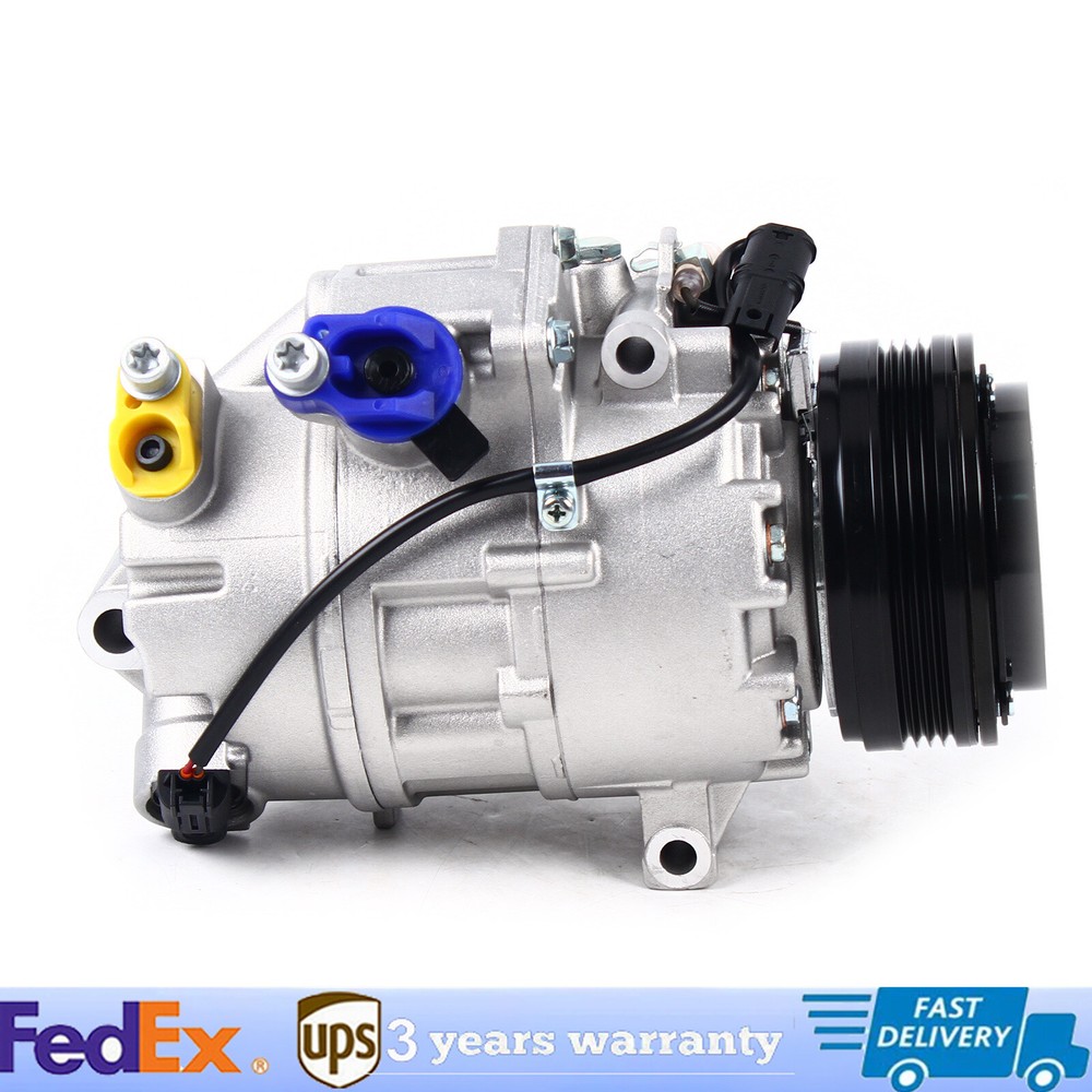 AC A/C Compressor & Clutches Air Conditioner Fits for 2007-2010 BMW X5 L6 3.0L