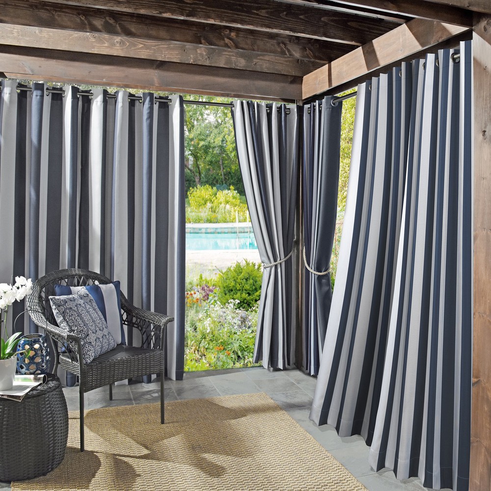 Valencia 2-Pack UV-Resistant Cabana Stripe Indoor Outdoor Cushions Energy Efficient