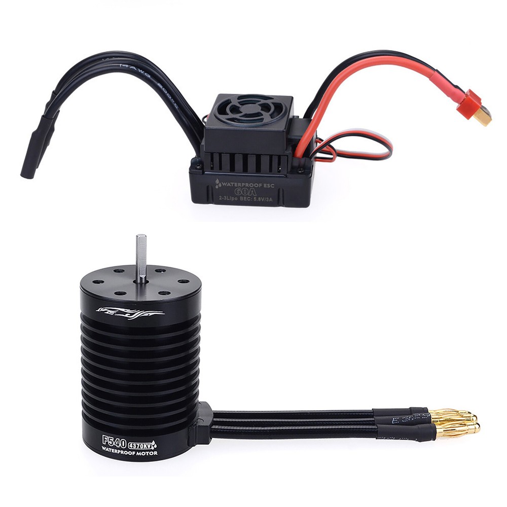 Waterproof F540 4370KV Motor With 60A ESC Combo Set 1/10 RC Car Accessories