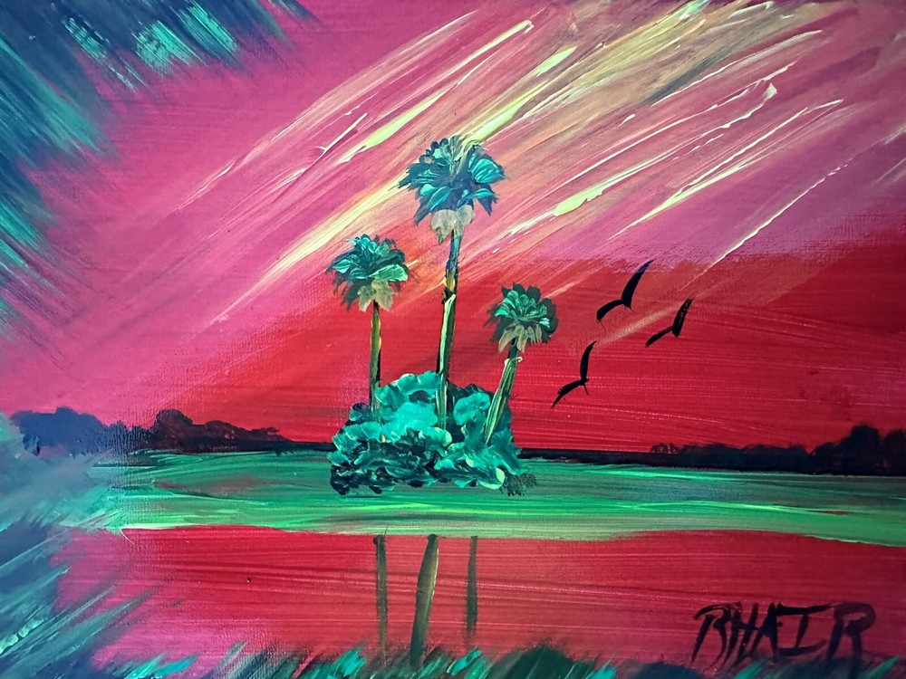 Highwayman artist R Hair 5 x 7 unframed