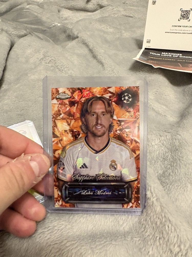 TOPPS CHROME SAPPHIRE - SAPPHIRE SELECTIONS LUKA MODRIC ORANGE /25!!- Mint