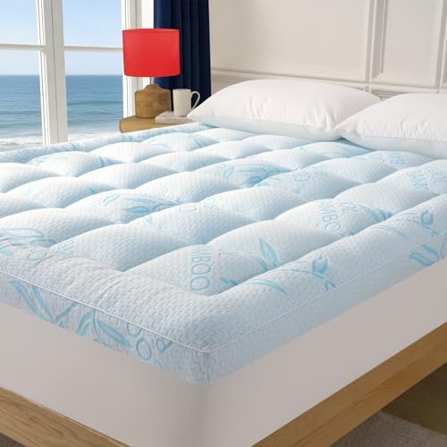 Queen Mattress Topper Viscose Derived from Bamboo,Breathable and 60