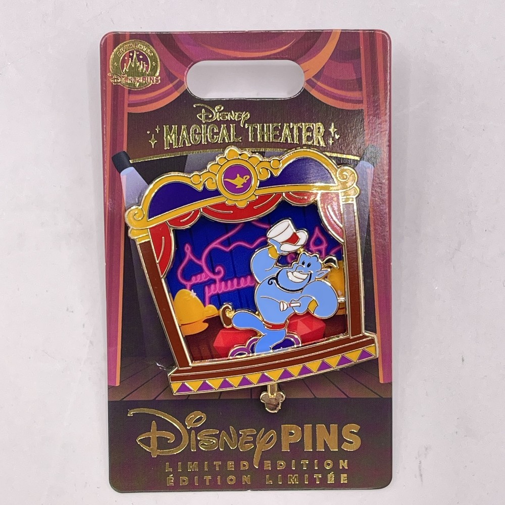 Disney Pins 2026 Magical Theatre Aladdin Genie Movable Enamel Pin Multicolor