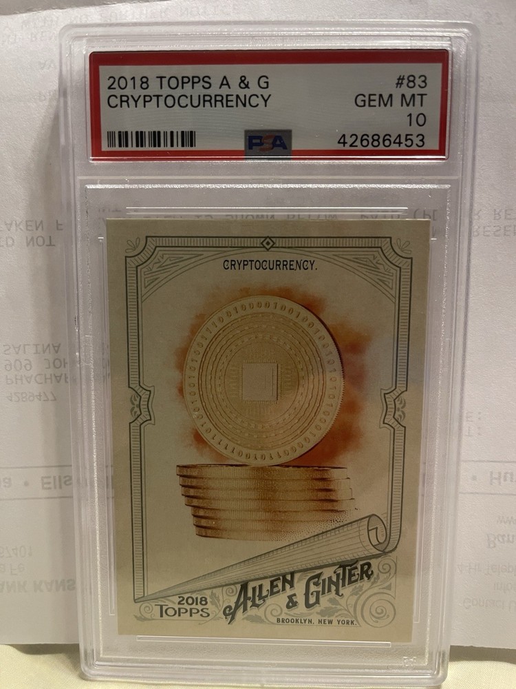 2018 Topps Allen & Ginter #83 Cryptocurrency PSA 10 GEM MINT