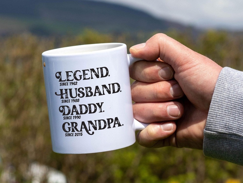 Personalized Legend Husband Daddy Grandpa With Year White Coffee Mug Tea Cup