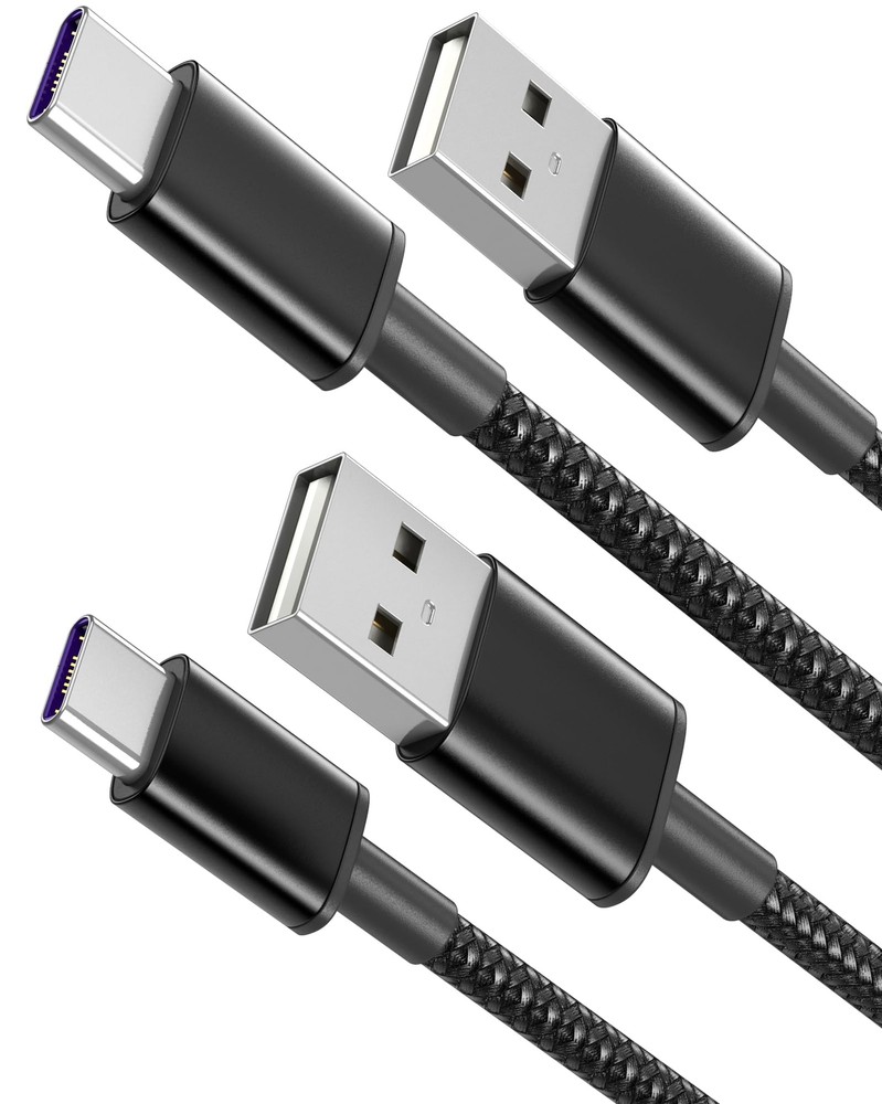 6 ft USB C to USB A Fast Charging Cable 3A Quick Charge Cord 2-Pack