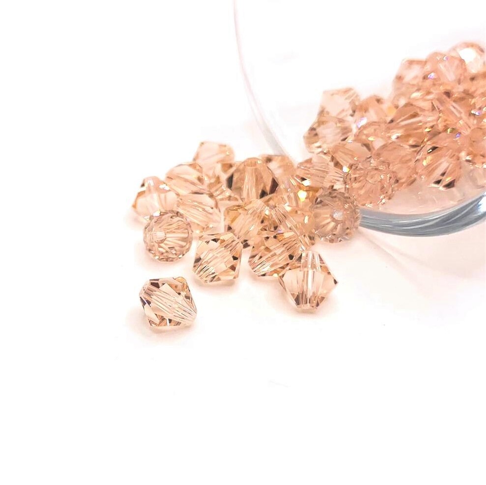 4, 20 or 50 BULK pcs 6mm Bicone Bead Pink October Birthstone-US Seller- LP948