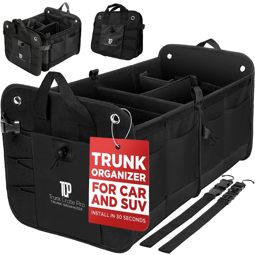 TRUNKCRATEPRO Trunk Organizer For Car, Suv, Truck | Premium Adjustable Multi ...