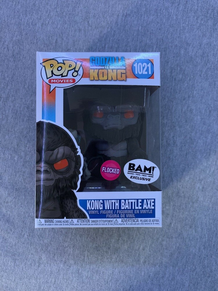Funko Pop Flocked Godzilla vs Kong with Battle Axe Exclusive #1021