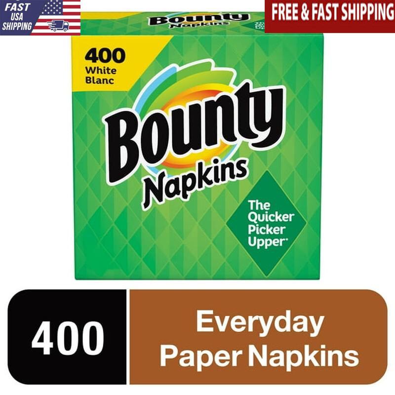 Paper Napkins White 400 Count Big Celebrations Bounty Napkins Family Dinners New