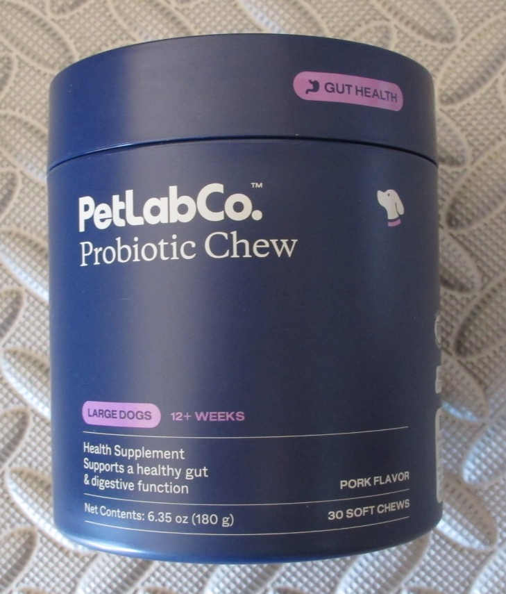 PetLab Co. Probiotics Chews for Large Dogs Supports Gut Health 30 Chews 6.35 oz