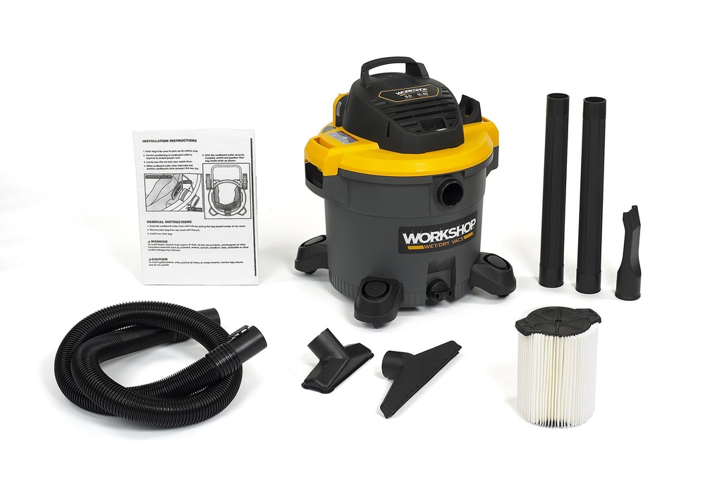 Shop Vacuum WS1200VA 12-Gallon 5.0 Peak HP General Purpose Wet Dry Vacuum Cle...