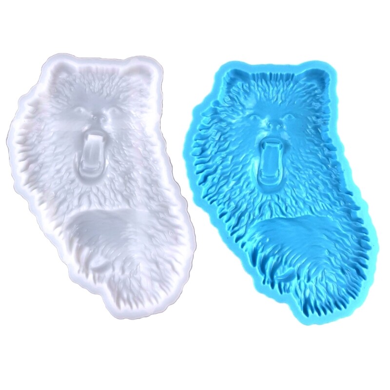 Wall Hanging Resin Mould Bear-head Silicone Moulds Semi-stereoscopic Epoxy Mould