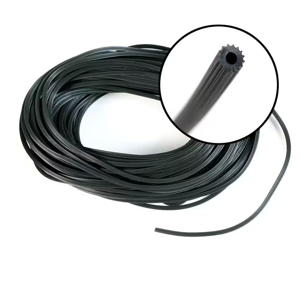 0.190 In x 100 Ft Black Screen Spline for Window and Door Repair