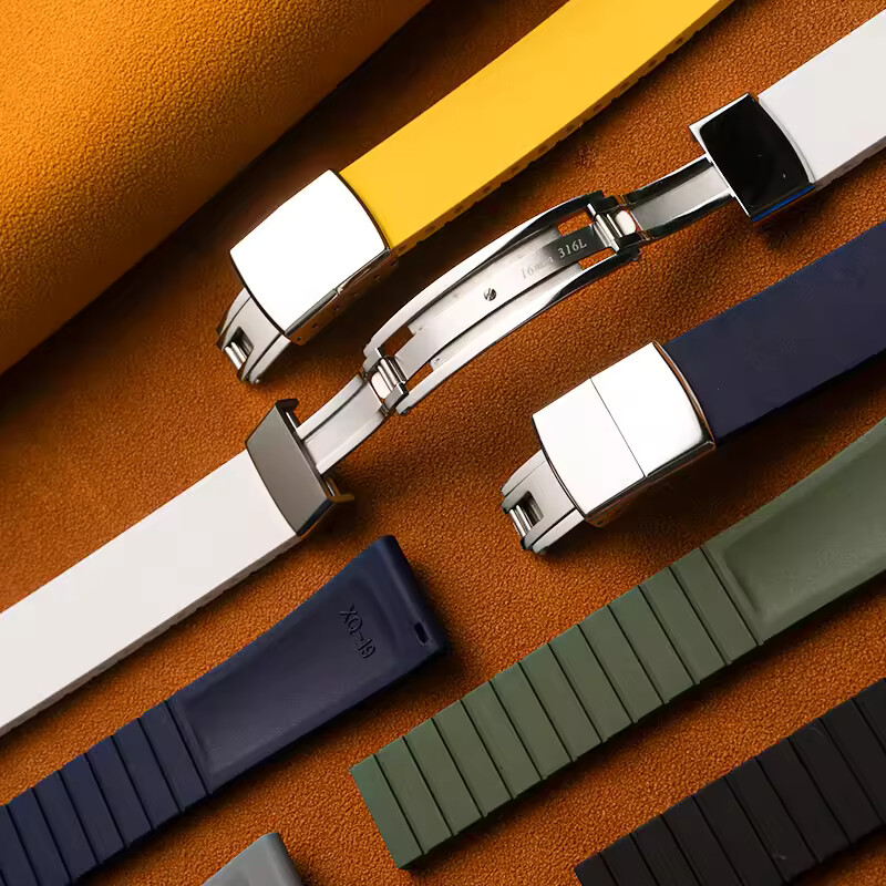 FKM Rubber Watch Strap 21mm for Submariner Datejust DayDate Oyster 41mm