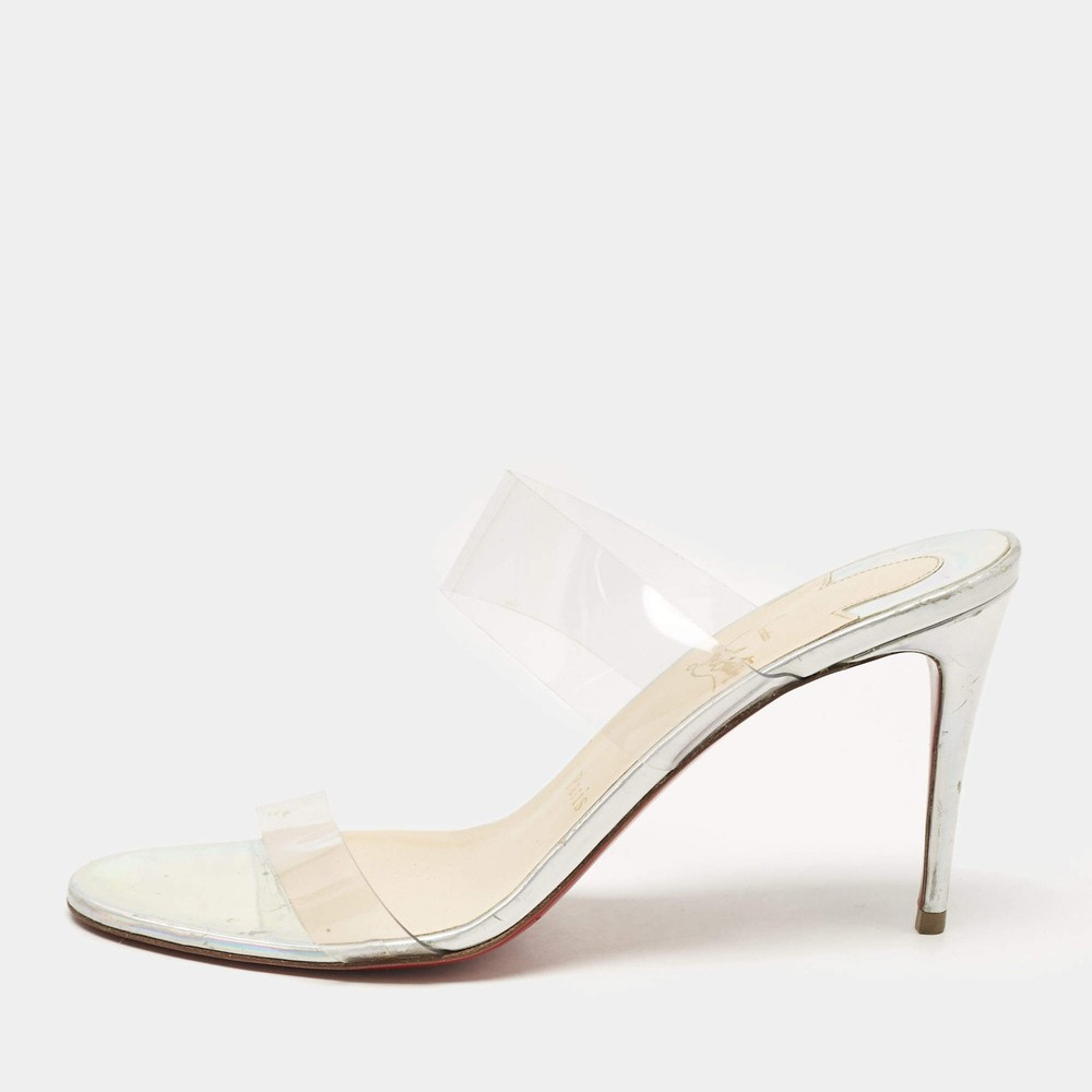 Christian Louboutin Transparent PVC Just Nothing Slide Sandals Size 39