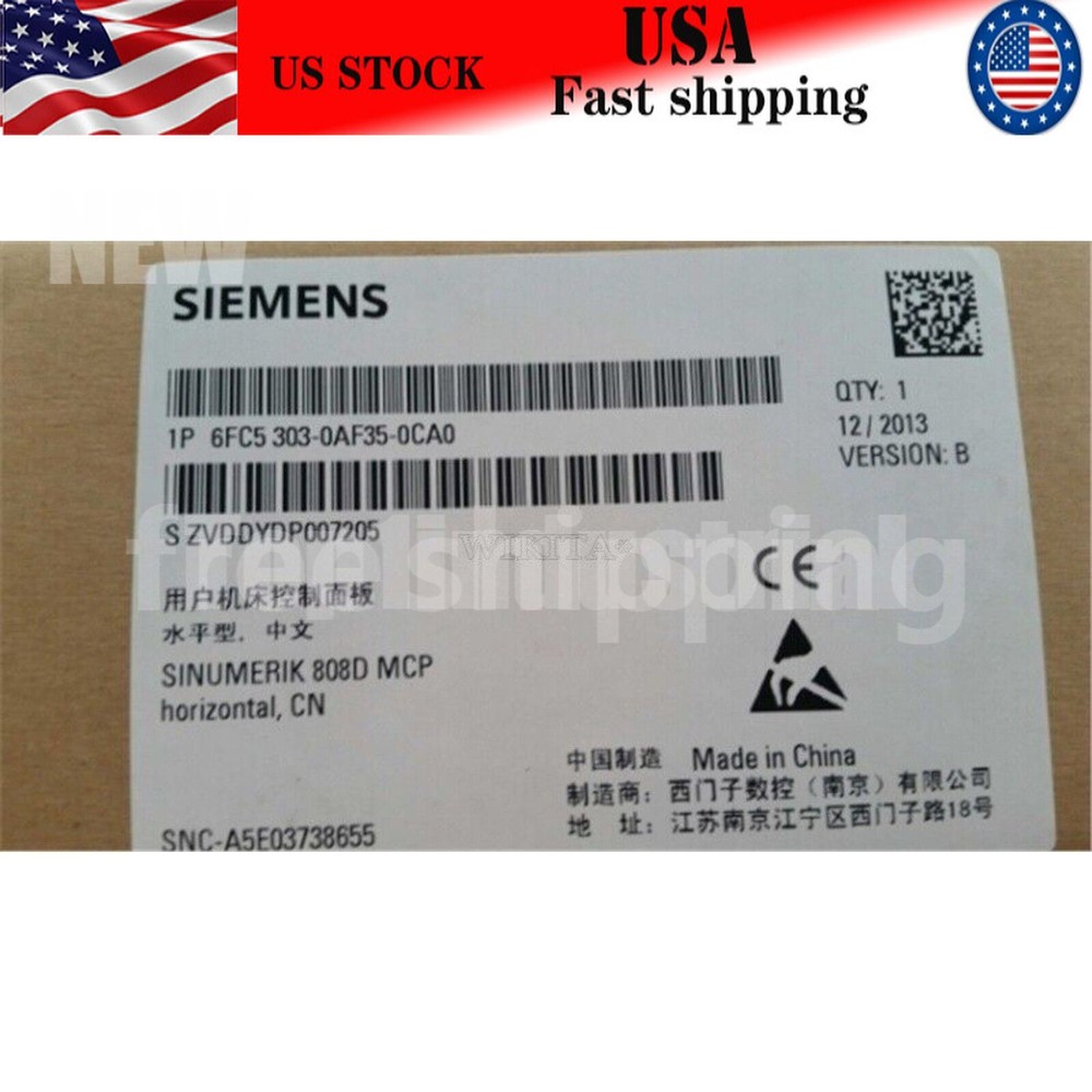New Siemens 6FC5303-0AF35-0CA0 6FC53030AF350CA0 808D Machine control panel