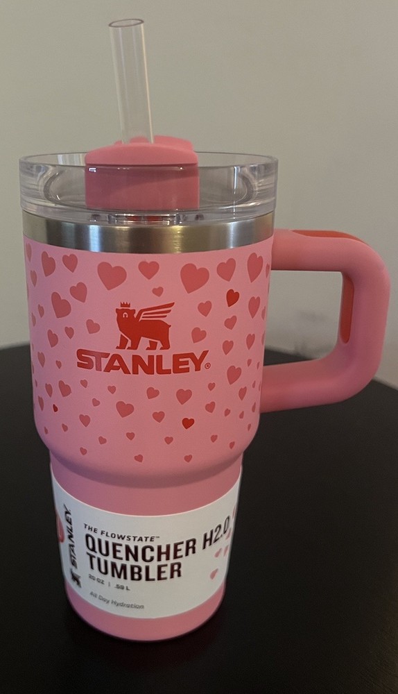 Stanley Valentine's Day 20oz Tumbler Pink Sweet Hearts Exclusive *NEW*