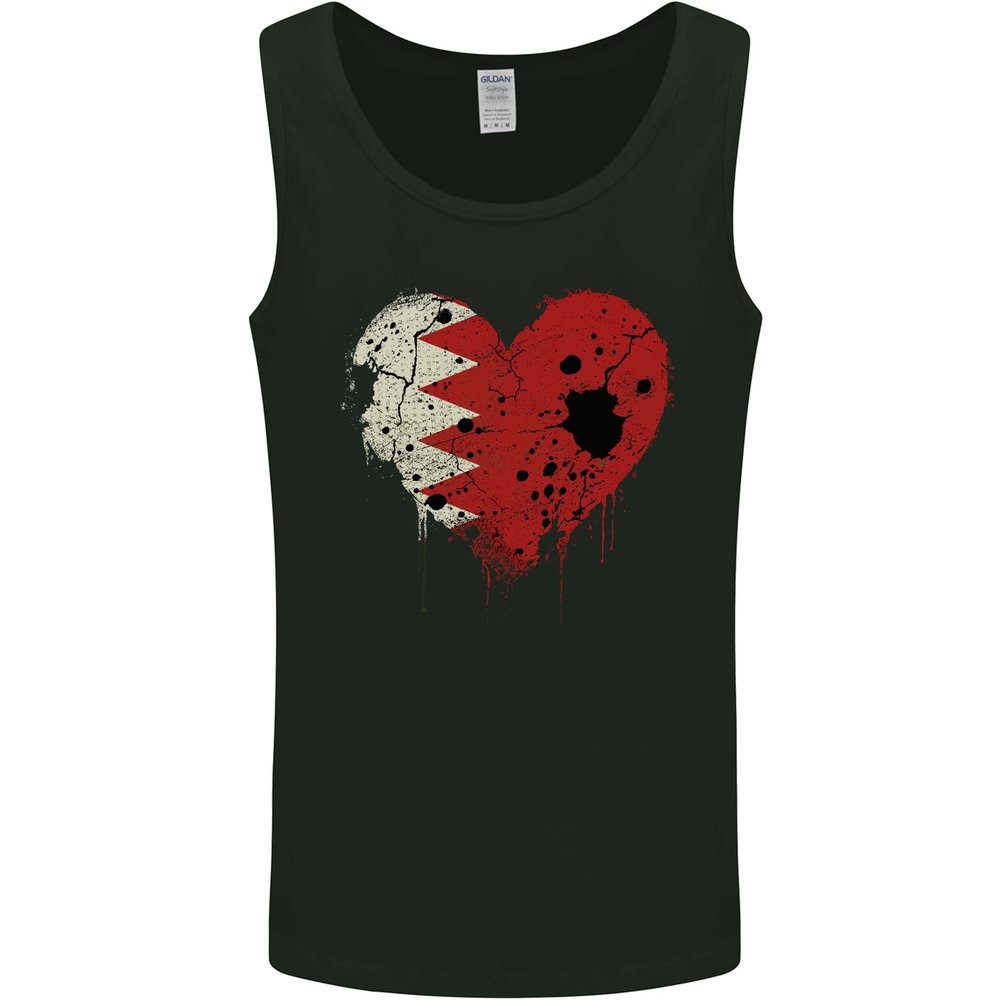 Love Bahrain Flag Bahraini Day Football Mens Vest Tank Top