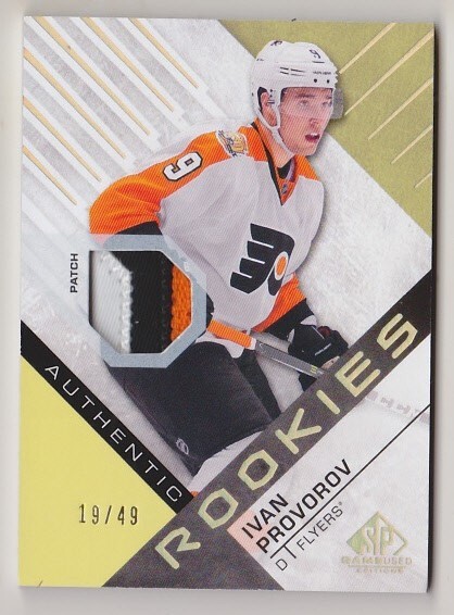16-17 SP Game Used Ivan Provorov /49 Patch Rookie GOLD SPECTRUM Flyers 2016