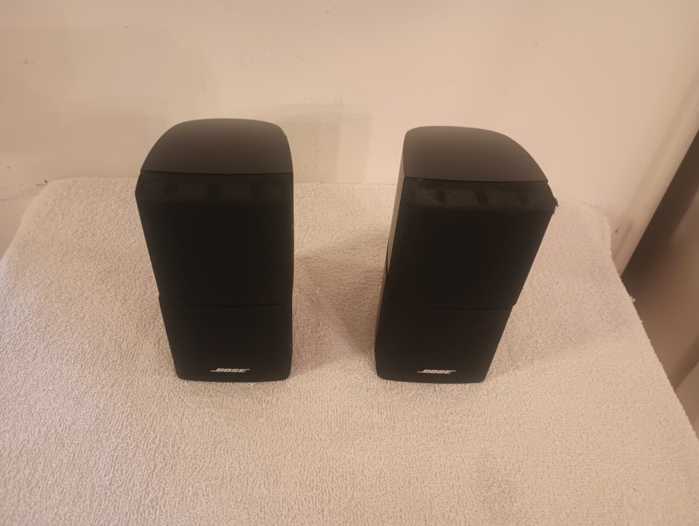 Pair, Bose Acoustimass Double Cube Speakers (Black) Set Of 2 Two