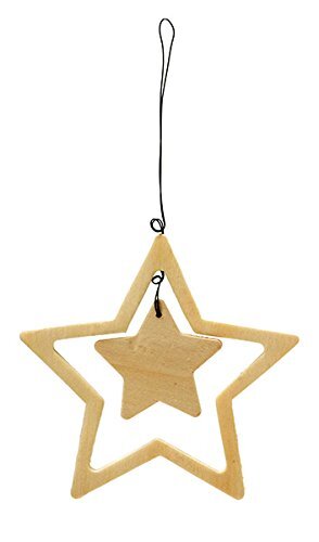 4 x 4 Inches Unfinished double hanging Heart