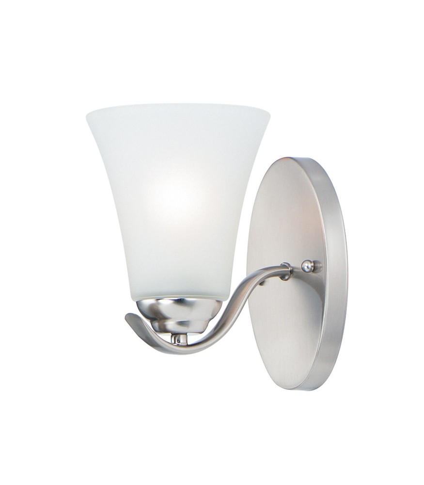 Maxim 12081FT Vital 9-Inch Nickel Bathroom Sconce for Modern Decor