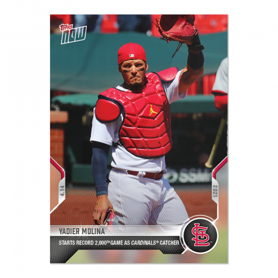 2021 Topps NOW Yadier Molina #74 St Louis Cardinals Presale PR 1842-image