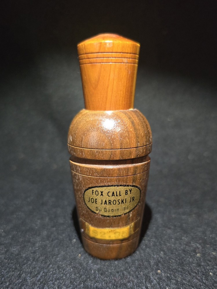 Old FOX call by Joe Jaroski (1925-2011) - NICE Water Label w/ $2.95 Price Tag