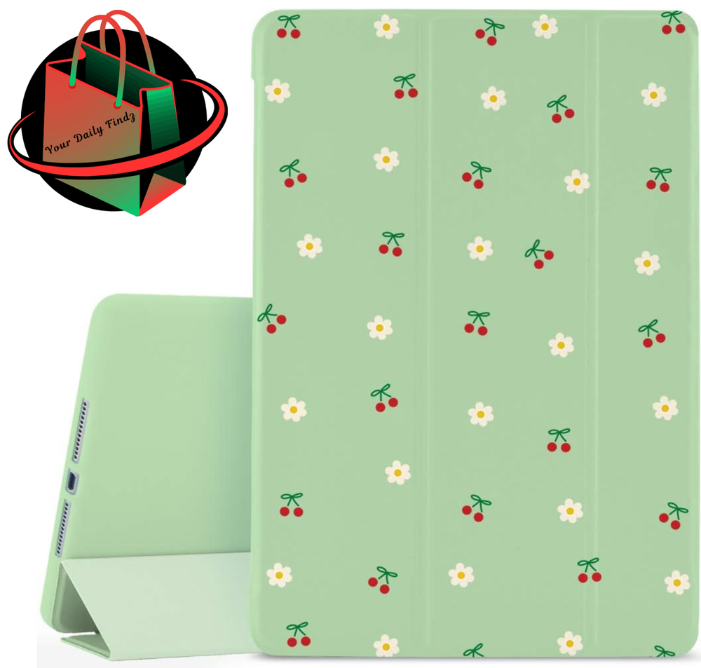 Cute Flowers Pad Case Cover for Ipad 5Th/6Th (Generation) Green Case Lovely Litt