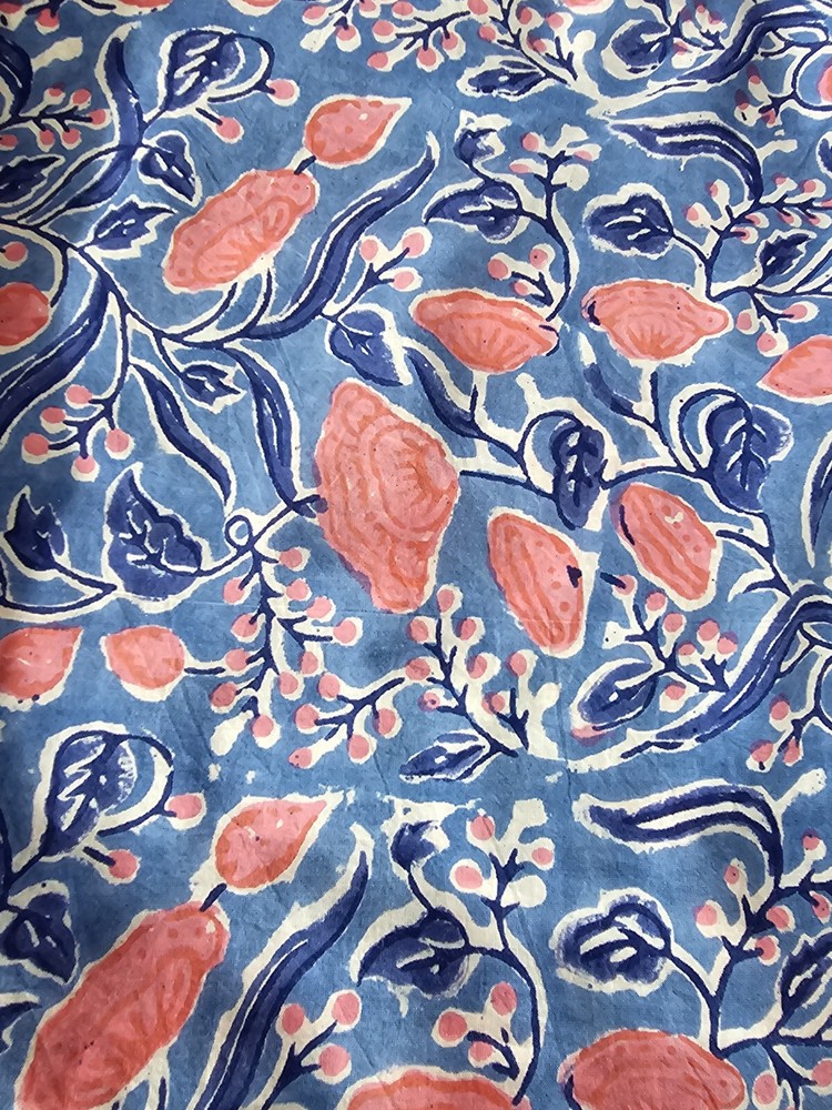 Handblock Printed Indian Cotton Fabric – Elegant & Versatile Textile