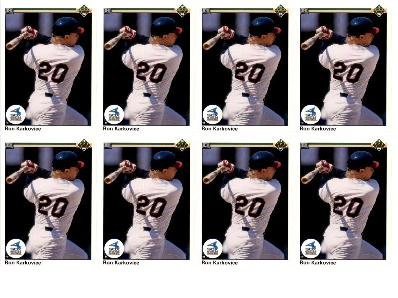 (8) 1990 Upper Deck #69 Ron Karkovice Chicago White Sox Card Lot