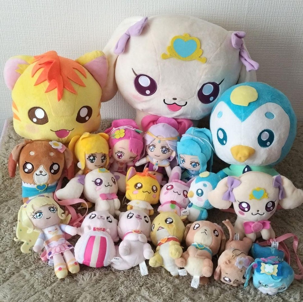 Pretty Cure Goods Lot of Set Amusement Prizes Pouch Plush Toy Healing Good