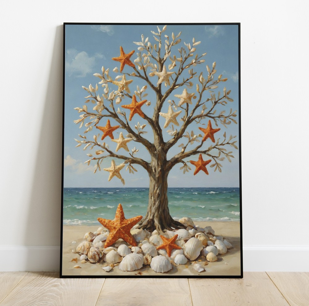 Seasonal Oil Painting: Winter Christmas Inspired Wall Art-image