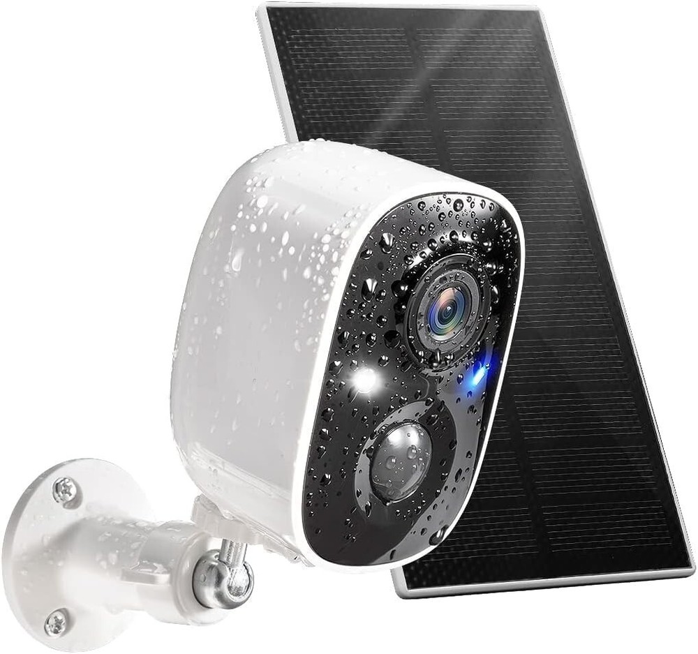 IP65 Weatherproof Solar Camera with 2K HD Surveillance Alerts Cloud Storage