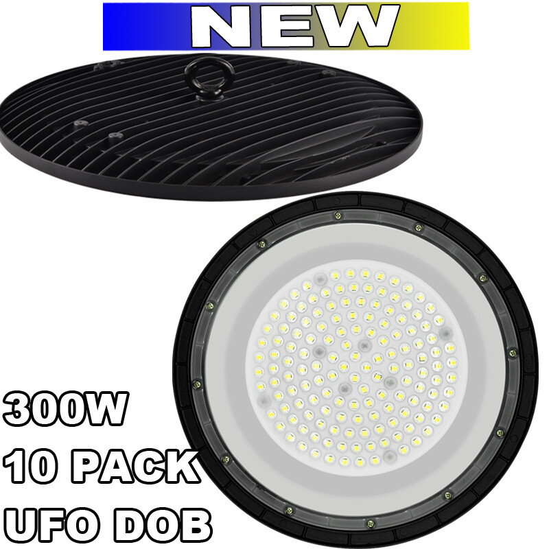 10PACK 300 W  led high bay fixture  Factory Warehouse Commercial Light 6500K