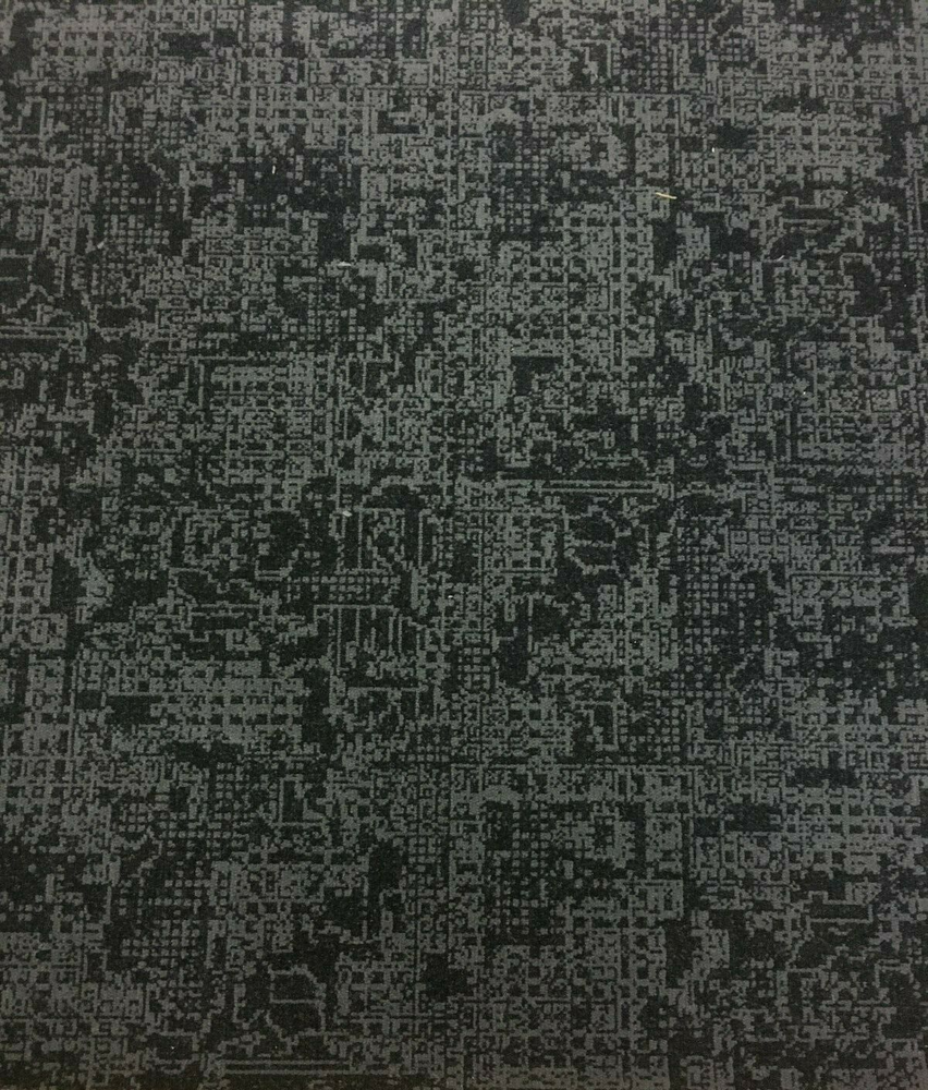 5.1 yd Kvadrat Matrix 172 Graphite Gray Modern Velvet Upholstery Fabric 4 pcs