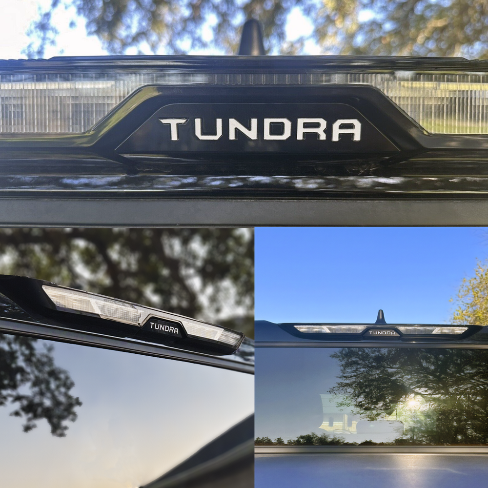 VINYL: 2022 2023 2024 Inlays for Third Light Brake Trim Letters TUNDRA WHITE