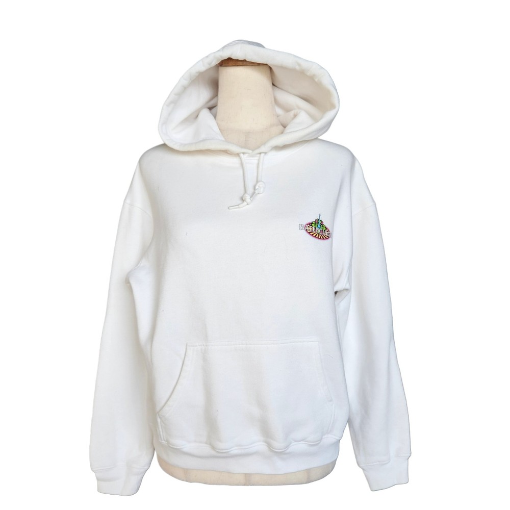 Balenciaga White Hoodie With Logo Patch Woman Sweater